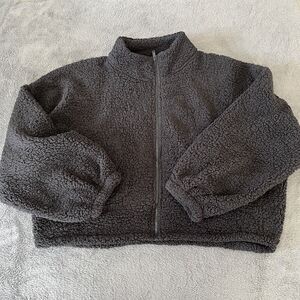 Express Fleece Jacket Coat Women’s Black XL Full Zip Sherpa